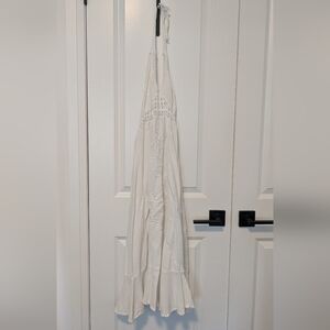 White Halter Maxi Dress